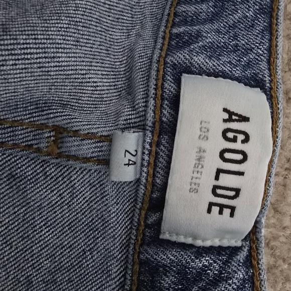 AGOLDE Riley High Rise Straight Crop in Whiplash Jeans Size 24 - Picture 8 of 8